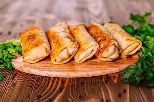 Блин с рисом и грибами 0.09 кг.