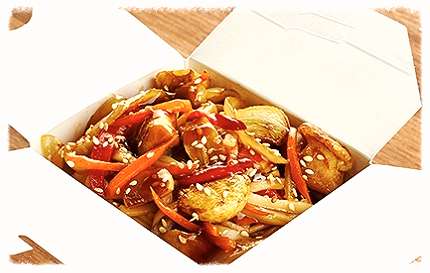 Wok с Гречневой Лапшой и Говядиной 350 гр.