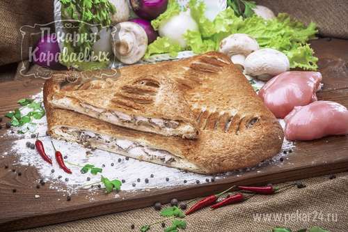 Пирог слоеный с курицей с грибами 1500 г.