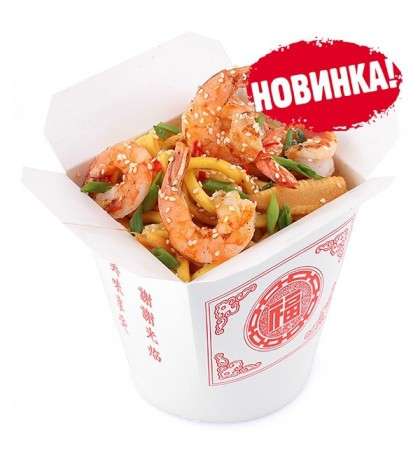 Лапша Wok - Креветки с овощами