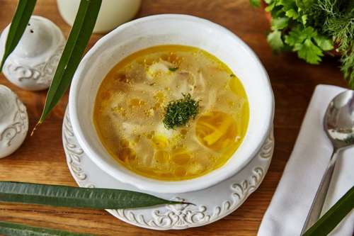 Домашний суп-лапша с курицей и грибами  350 г