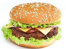 Большой бургер с говяжей котлетой и сыром 275/70/20 г.
