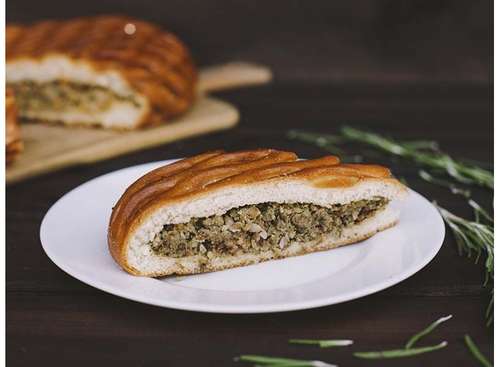 Пирог сытный, с печенью и гречкой, 1 кг.