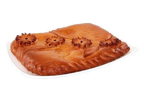 Пирог из филе куриной грудки с грибами 1200 гр