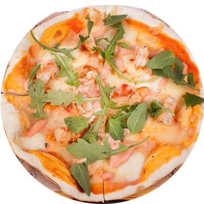 Пицца с ароматными креветками 30 см 1/375