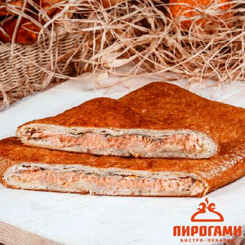 Пирог с семгой и горбушей