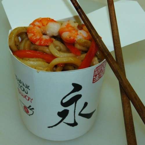 Лапша wok Удон с креветками