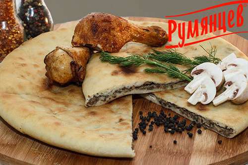 Осетинский пирог с курицей и грибами