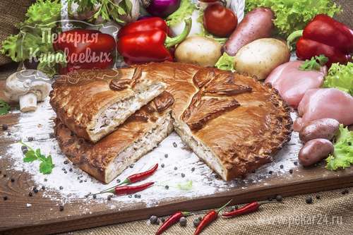 Пирог с курицей и картофелем 1500 г.