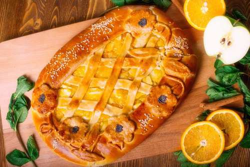 Пирог с яблоком и апельсином