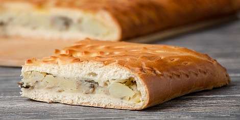 Пирог с картофелем и грибами