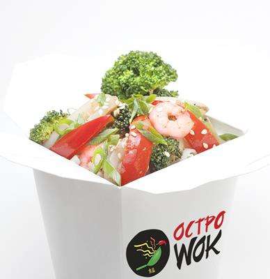 Рис китайский Wok c креветками и кальмаром 300 гр.