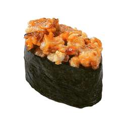 Суши-гункан С копченым лососем (50 г.)