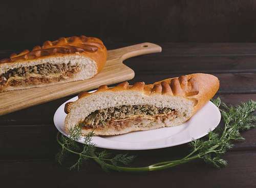 Пирог сытный Кулебяка По-русски, 0,5 кг.