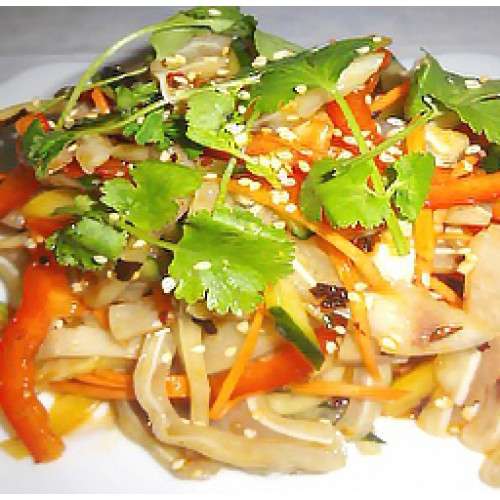Салат Свиные уши с овощами- 0,350 гр.
