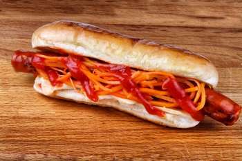 Хот Дог с корейской морковью
