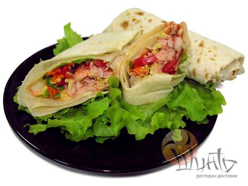 Шаурма с креветками и курицей 260 гр.