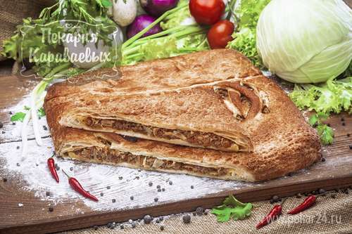 Пирог слоеный с капустой 1500 г.