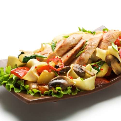 Теппаньяки с куриным филе и овощами 150 гр.