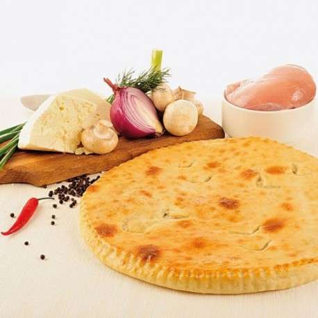 Осетинский пирог с курицей и грибами
