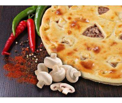Пирог с говядиной и грибами 28 см.