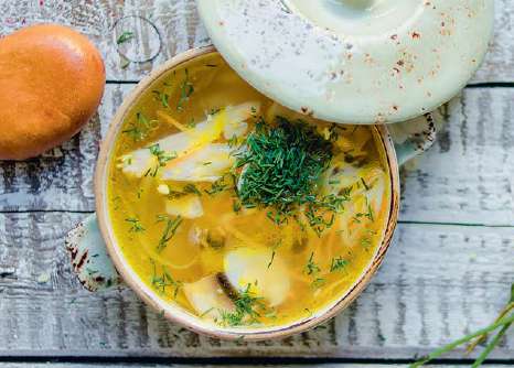 Домашний суп-лапша с куриной грудкой и грибами  320/4/4/1 шт. г