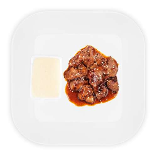 Печень по-японски с соусом из хрена