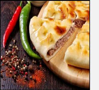 Пирог с мясом и грибами.