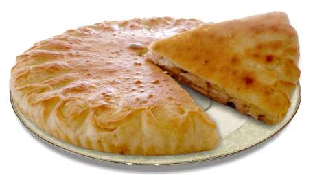 Осетинский пирог с курицей, грибами и сыром