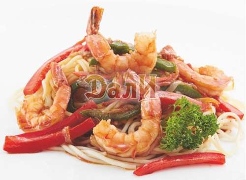 Лапша Рамэн с креветками и овощами  300 гр