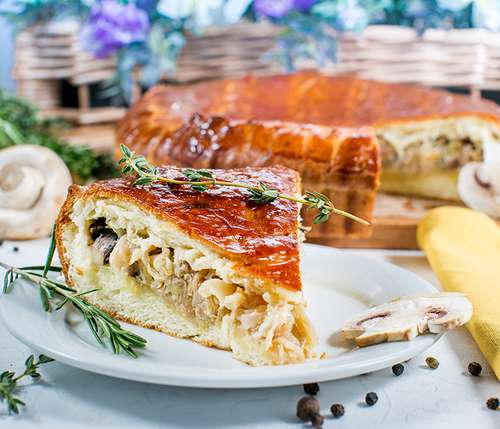 Пирог с грибами