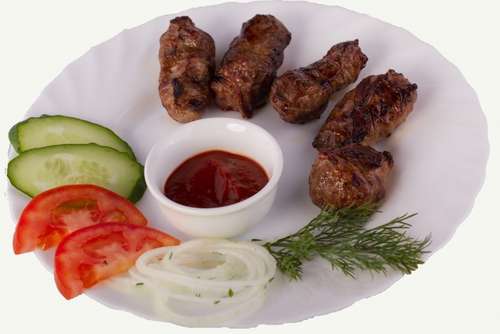Шашлык из печени телячьей в сетке 100 гр.
