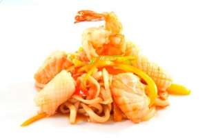 Лапша Пшеничная Удон с морепродуктами 400 г.