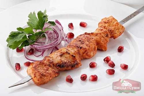 Шашлык из куриной грудки за 100 гр