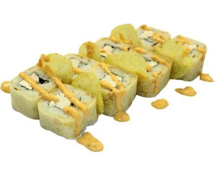 Ролл с блином и чипсами