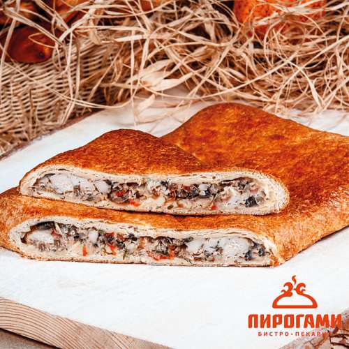 Пирог курино-грибной