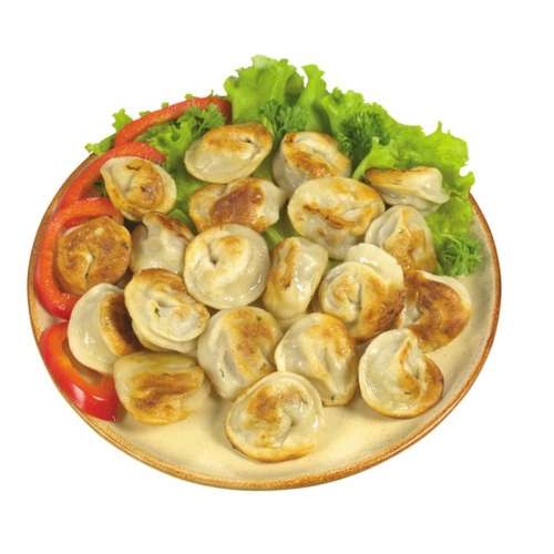 Пельмени жареные