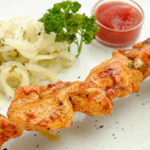 Шашлык из куриной грудки 170/30/30 гр
