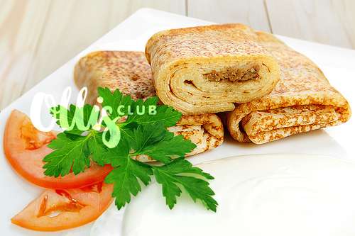 Блинчики с мясом