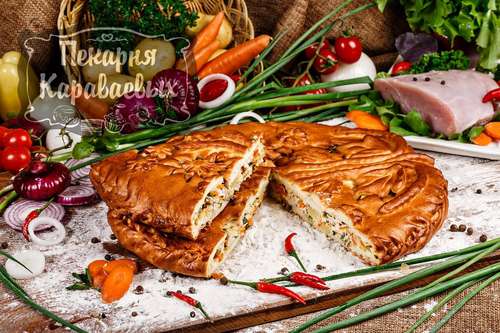 Пирог с индейкой и овощами 1500 г.
