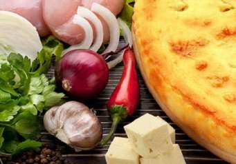 Осетинский пирог с курицей и сыром