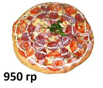 Пицца Мясной остров тонкая